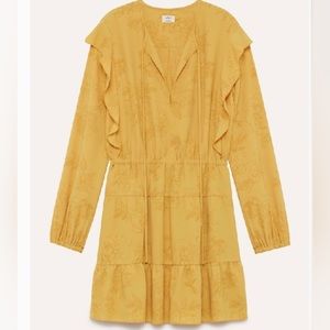 Aritzia Wilfred Marvelle Mini Dress in Cairo Gold